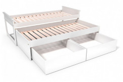 Cama nido 90x200 Maxi de madera + cajones