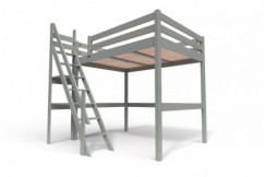 Letto a soppalco legno con scala di mugnaio Sylvia - 140x200