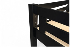 Lit Mezzanine adulte bois 160x200 Alpage hauteur réglable + escalier cube