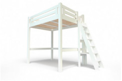 Lit Mezzanine adulte 120x200 bois + échelle hauteur réglable Alpage