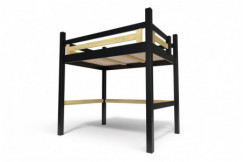 Lit Mezzanine adulte 120x200 bois + échelle hauteur réglable Alpage