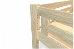 Letto a soppalco 140x200 Alpage in legno altezza regolabile