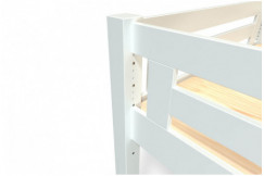 Letto a soppalco 140x200 Alpage in legno altezza regolabile