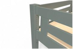 Lit Mezzanine adulte 160x200 bois + échelle hauteur réglable Alpage