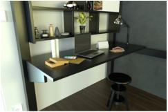 Schreibtisch regal 140cm aus Holz für Hochbett