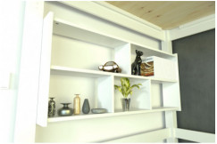 Mensola sospesa larghezza 90 cm in legno per il letto a soppalco