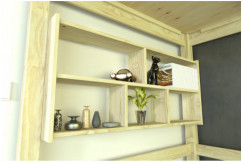 Bett regal Breite 120cm aus Holz für ein hochbett