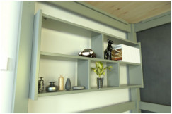 Etagère suspendue largeur 200cm en bois pour lit mezzanine