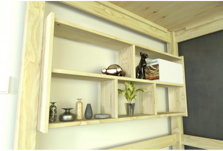 Bett regal Breite 200cm aus Holz für Hochbett