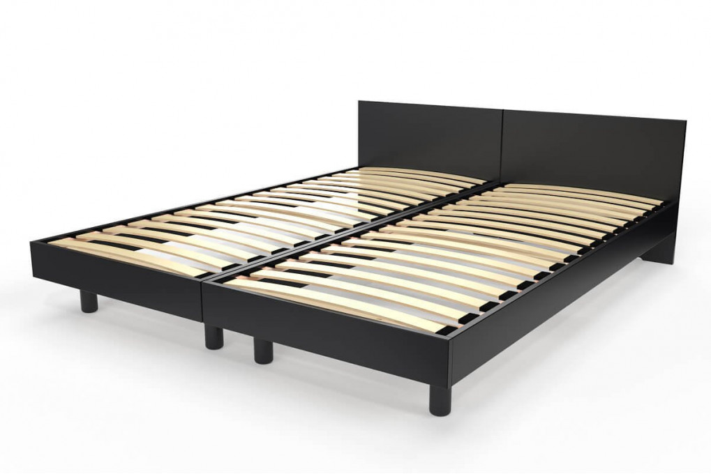 Cama gemela de madera maciza con cabecera Twin - 80x190
