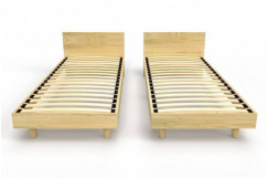 Cama gemela de madera maciza con cabecera Twin - 80x190