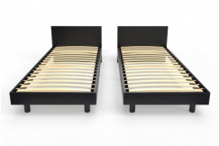 Cama gemela de madera maciza con cabecera Twin - 80x190
