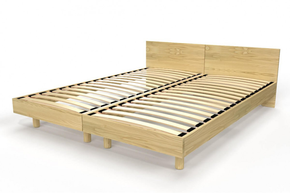 Cama gemela de madera maciza con cabecera Twin - 80x190