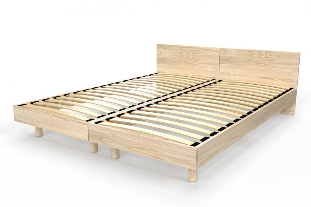 Letti gemelli in legno massiccio con testiere Twin - 80x190