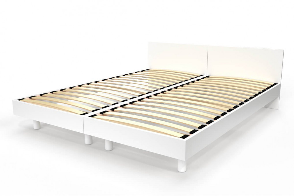 Lits jumeaux bois massif avec têtes Twin - 80x200