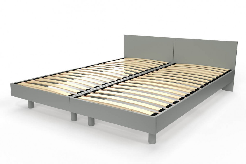 Zwillingsbett Massivholz mit Kopfteil Twin - 90x190