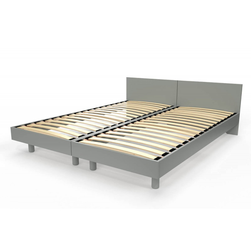 Zwillingsbett Massivholz mit Kopfteil Twin - 90x200