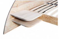 2 Sitzer Holzbett 140x190 mit Kopfteil und Nachttischen ARC