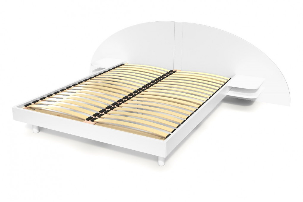 Cama 140x200 2 plazas madera con cabecera y mesitas de noche ARC