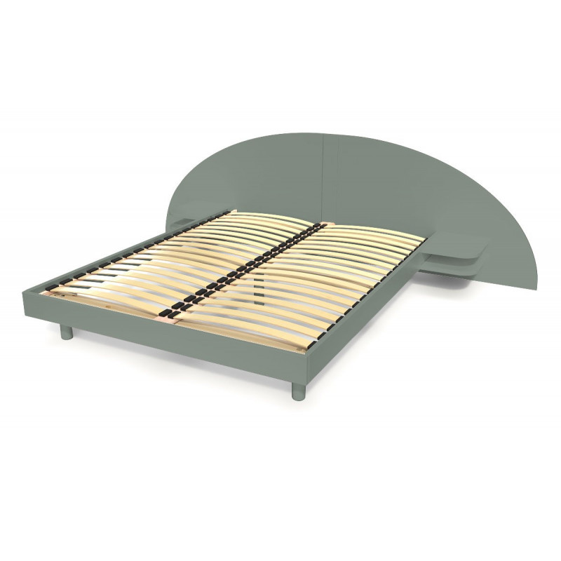 Cama 140x200 2 plazas madera con cabecera y mesitas de noche ARC