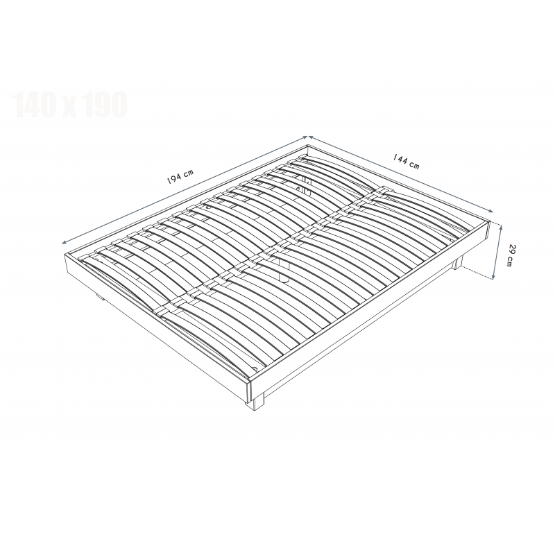 Lit plateforme bois massif pas cher