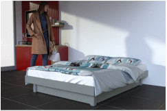 Letto a piattaforma 160x200 in legno massiccio