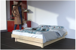 Plattformbett 160x200 aus Massivholz