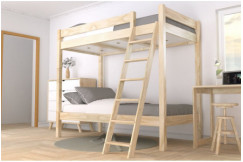 Bunk bed 2 places 90x190 inclined scale wood ABC