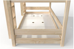 Lit superposé 3 places 90x190 en bois massif ABC