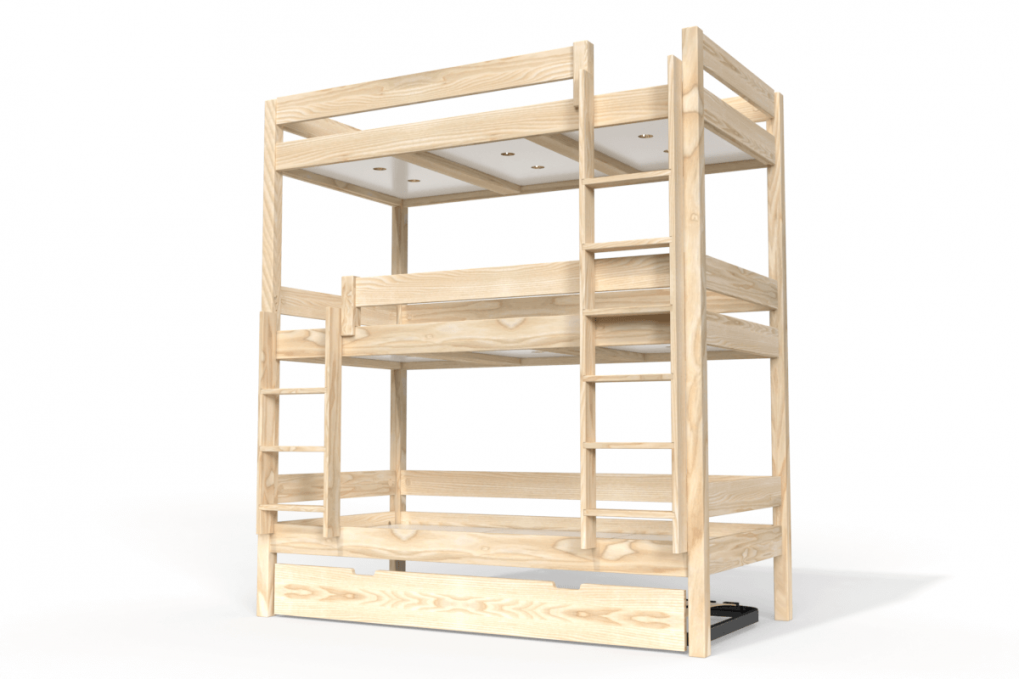 Cama litera 4 plazas 90x190 madera ABC