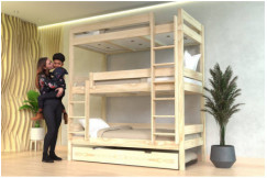 Cama litera 4 plazas 90x190 madera ABC