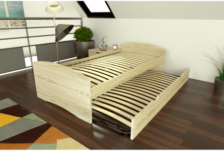 Lit gigogne 90x190 Happy pin massif