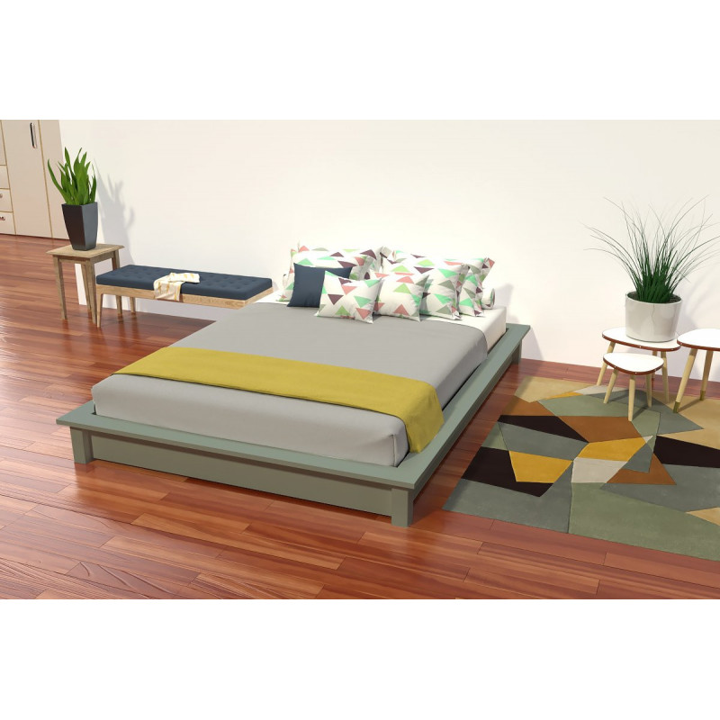 Futon Bett Solido in Massivholz - 2 PLÄTZE