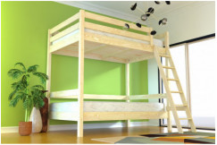 Etagenbett 2-Sitzer 120x200 für Erwachsene Treppe Holz Sylvia