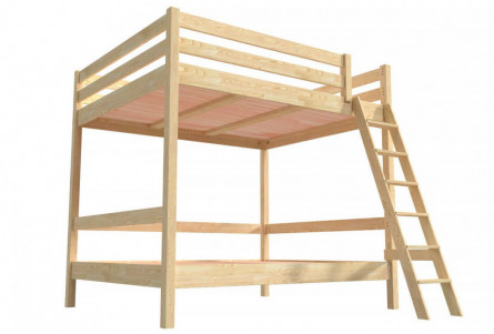 Letto a castello matrimoniale Sylvia 140x200 con scaletta