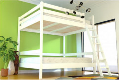 Lit double superposé Sylvia 140x200 avec échelle