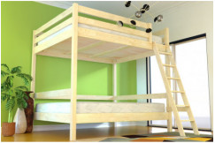 Lit double superposé Sylvia 140x200 avec échelle