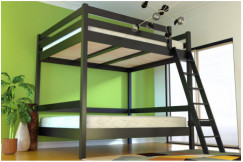 Lit double superposé Sylvia 140x200 avec échelle