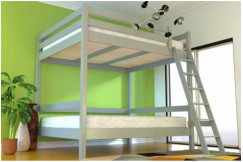 Lit double superposé Sylvia 140x200 avec échelle