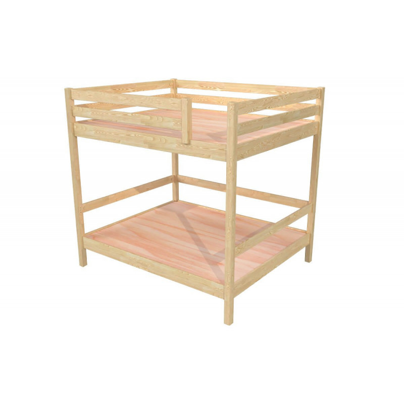 Lit superposé adulte 2 places double échelle bois Sylvia