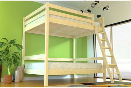 Letto a castello matrimoniale Sylvia 160x200 con scaletta