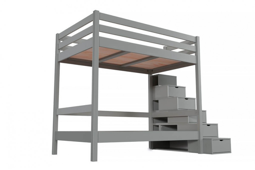 Sylvia 120x200 bunk bed with storage for adults