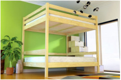 Litera 4 personas 160x200 adulto escalera de cubo madera Sylvia