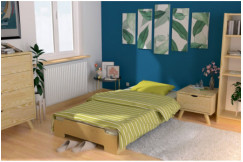 Solid Wood 80x190 Stackable Bed for 1 person