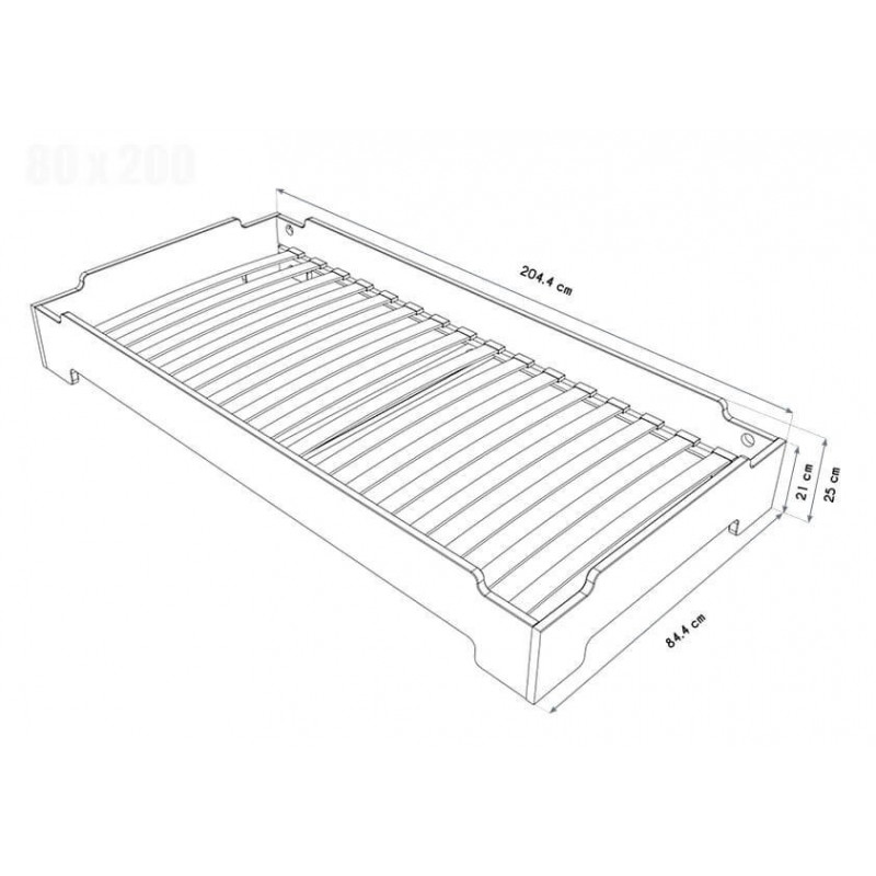 Lit Empilable 1 place en Bois Massif