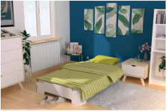 Stapelbett 90x190 - 1 Platz aus Massivholz