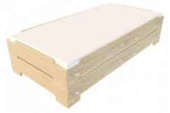 Solid Wood Stackable Bed 90x200 for 1 person
