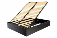 Lit coffre 2 places bois massif robuste - 140x190