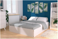 Bettkasten 2 Sitzer aus Massivholz robust - 140x200