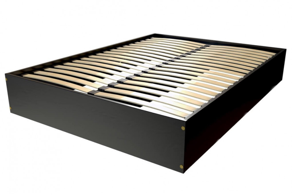 Lit coffre 2 places bois massif robuste - 140x200